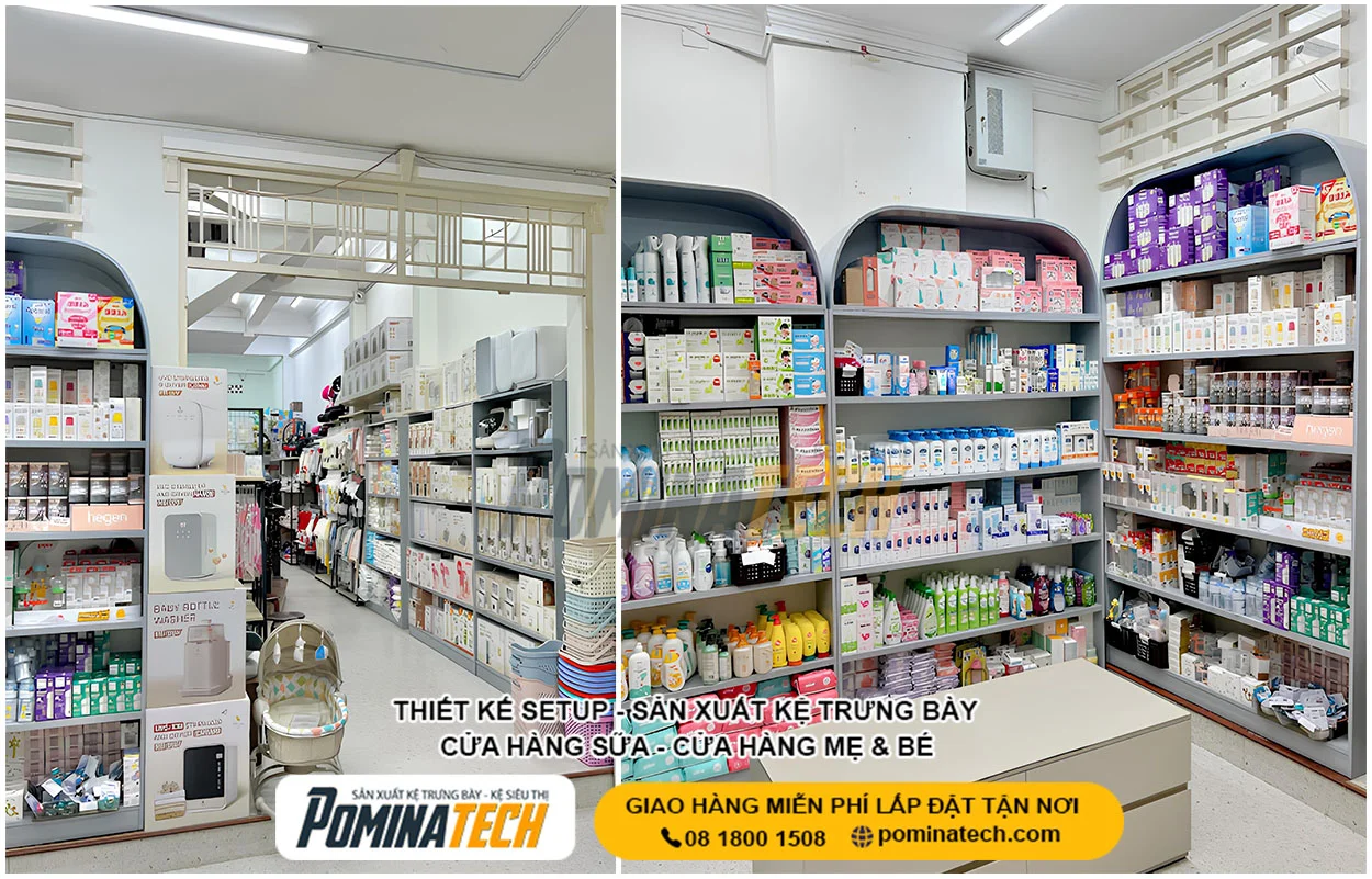 Các Mẫu Kệ Sữa Đẹp Được Cửa Hàng Và Siêu Thị Ưa Chuộng