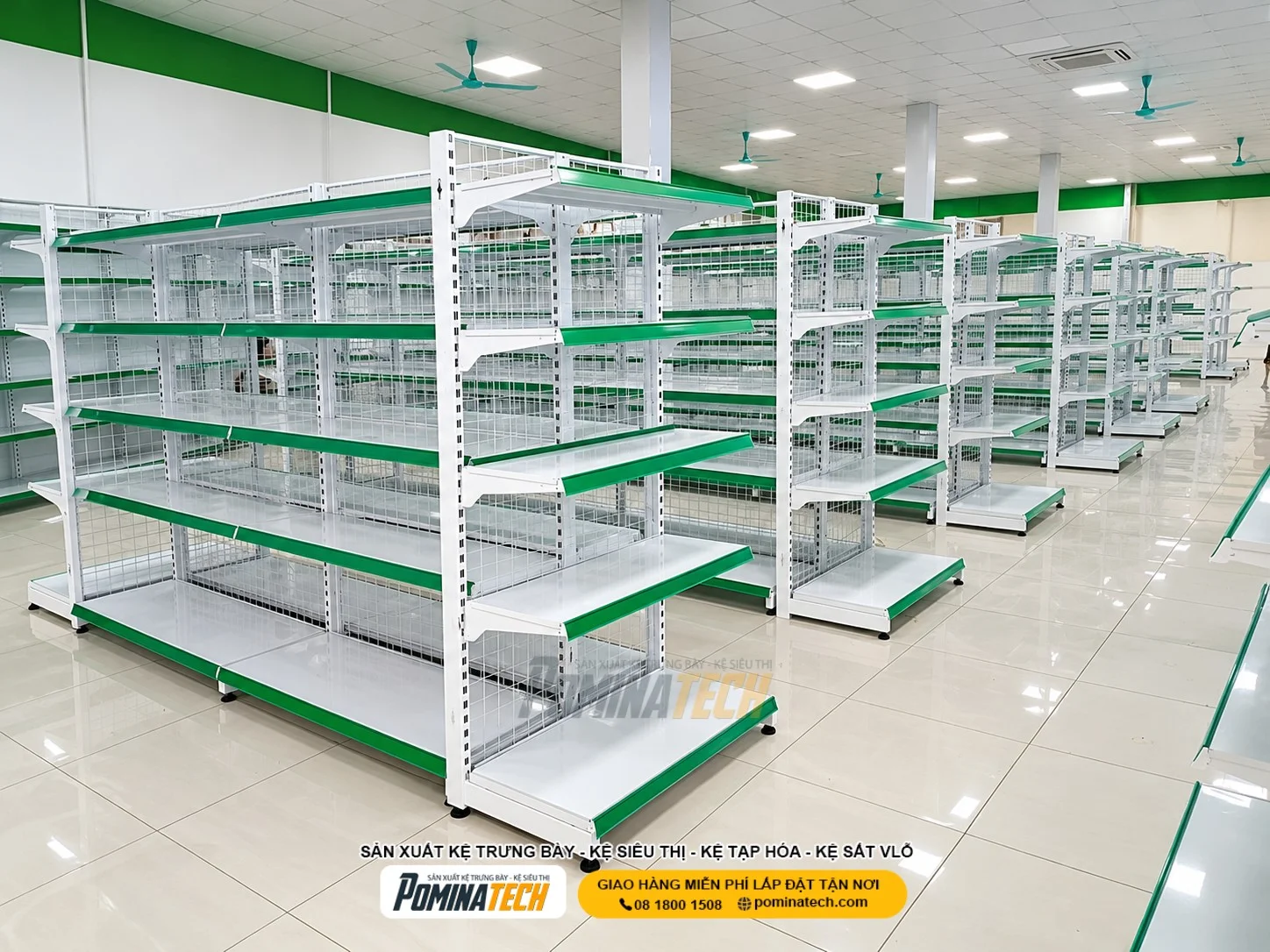 Cách sắp xếp kệ siêu thị 5 tầng hợp lý giúp gian hàng không bị chật chội