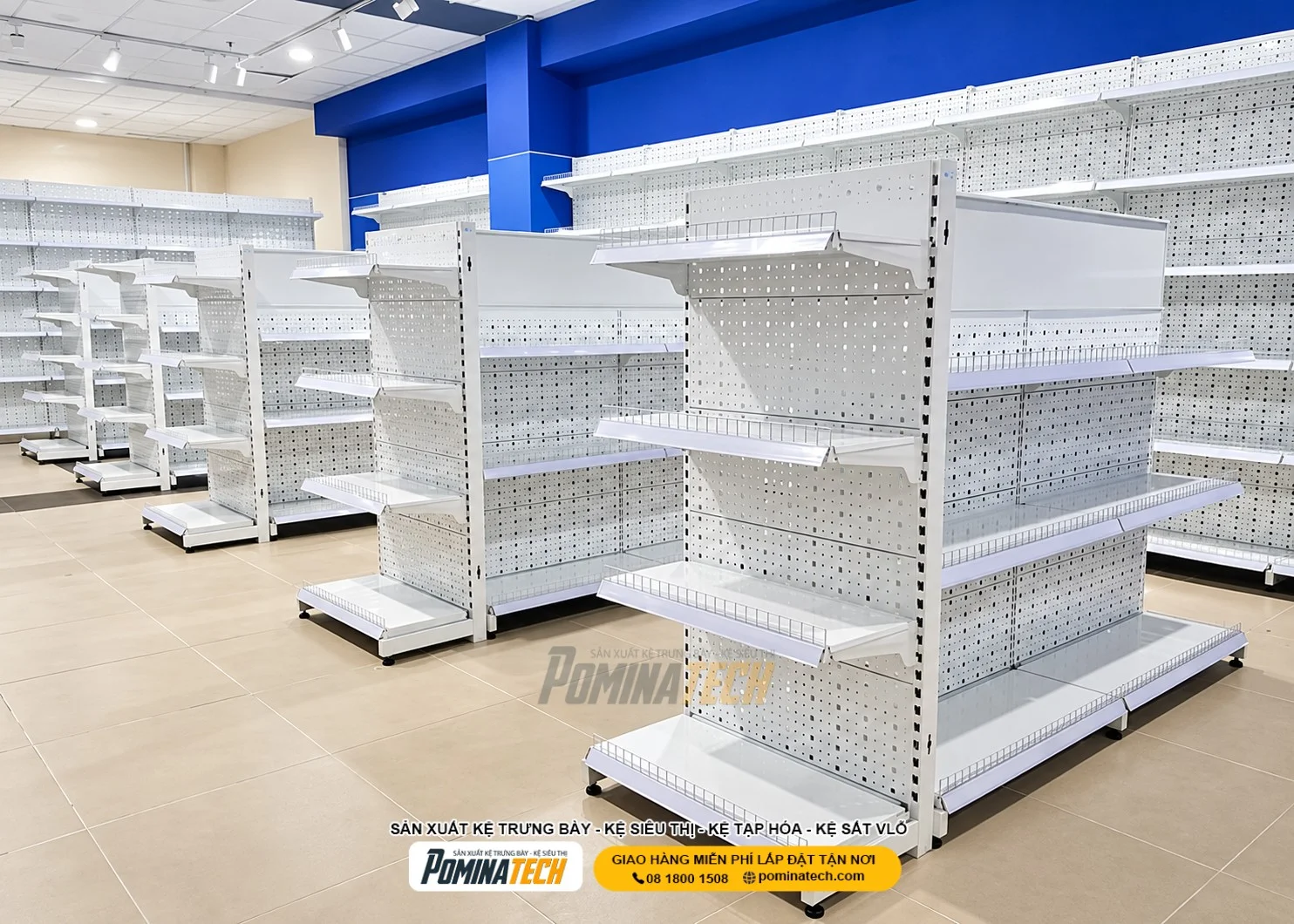 Giải pháp thay đổi vị trí kệ trưng bày phù hợp với từng diện tích cửa hàng