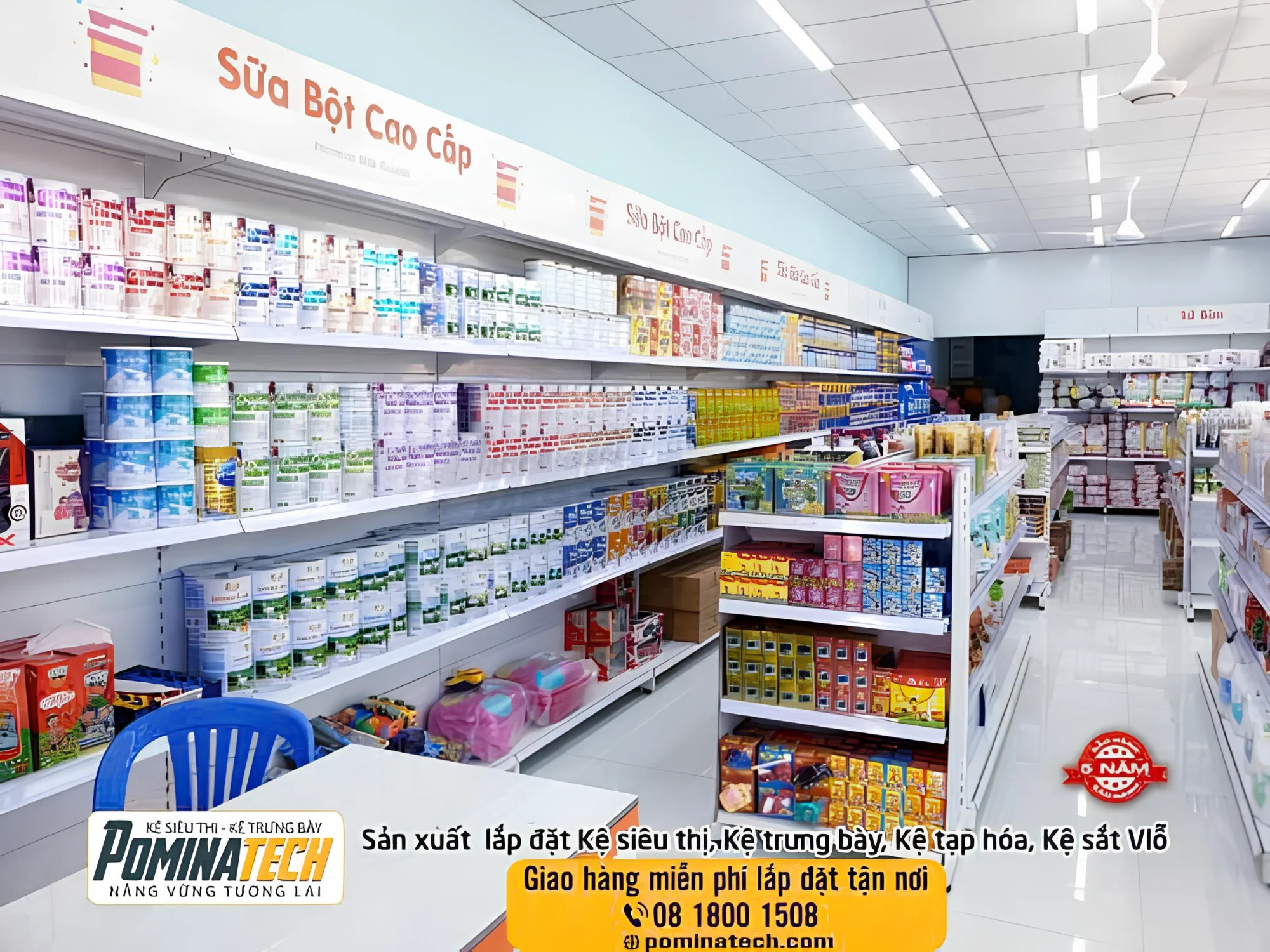 Giải Pháp Thiết Kế Cửa Hàng Sữa Đẹp, Gọn Gàng Và Thu Hút