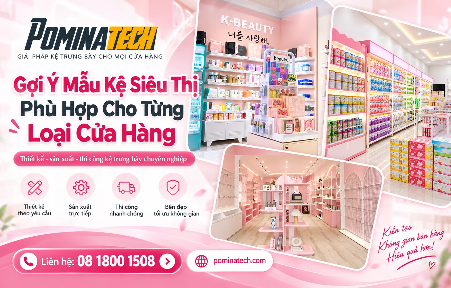 Gợi ý chọn mẫu kệ siêu thị theo diện tích và loại hình cửa hàng