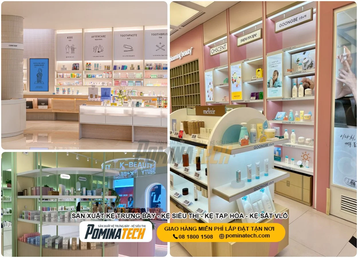 Hệ thống kệ siêu thị hiện đại cho cửa hàng tiện lợi và siêu thị mini