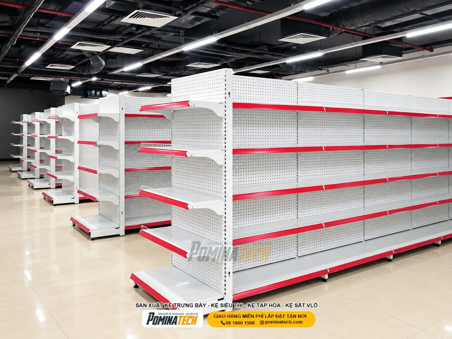 Hướng dẫn phòng tránh tình trạng kệ siêu thị bị cong mâm khi trưng bày