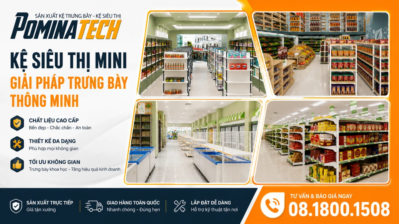 Kệ Bánh Kẹo Siêu Thị Cho Minimart, Tạp Hóa Và Cửa Hàng Tiện Lợi