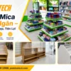 Kệ bút mica nhiều ngăn trưng bày gọn đẹp cho cửa hàng