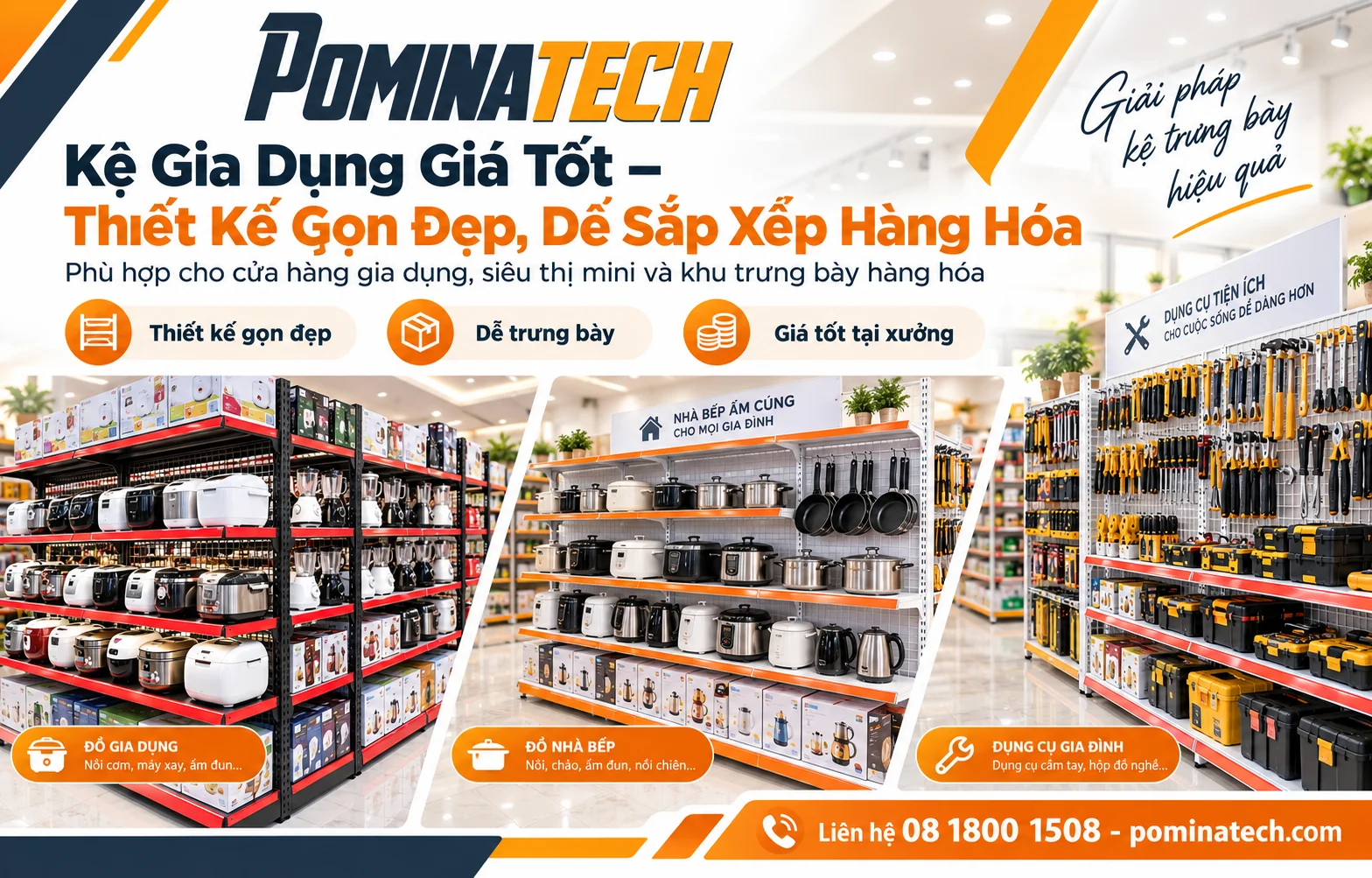 Kệ Gia Dụng Giá Tốt – Thiết Kế Gọn Đẹp, Tối Ưu Không Gian Trưng Bày