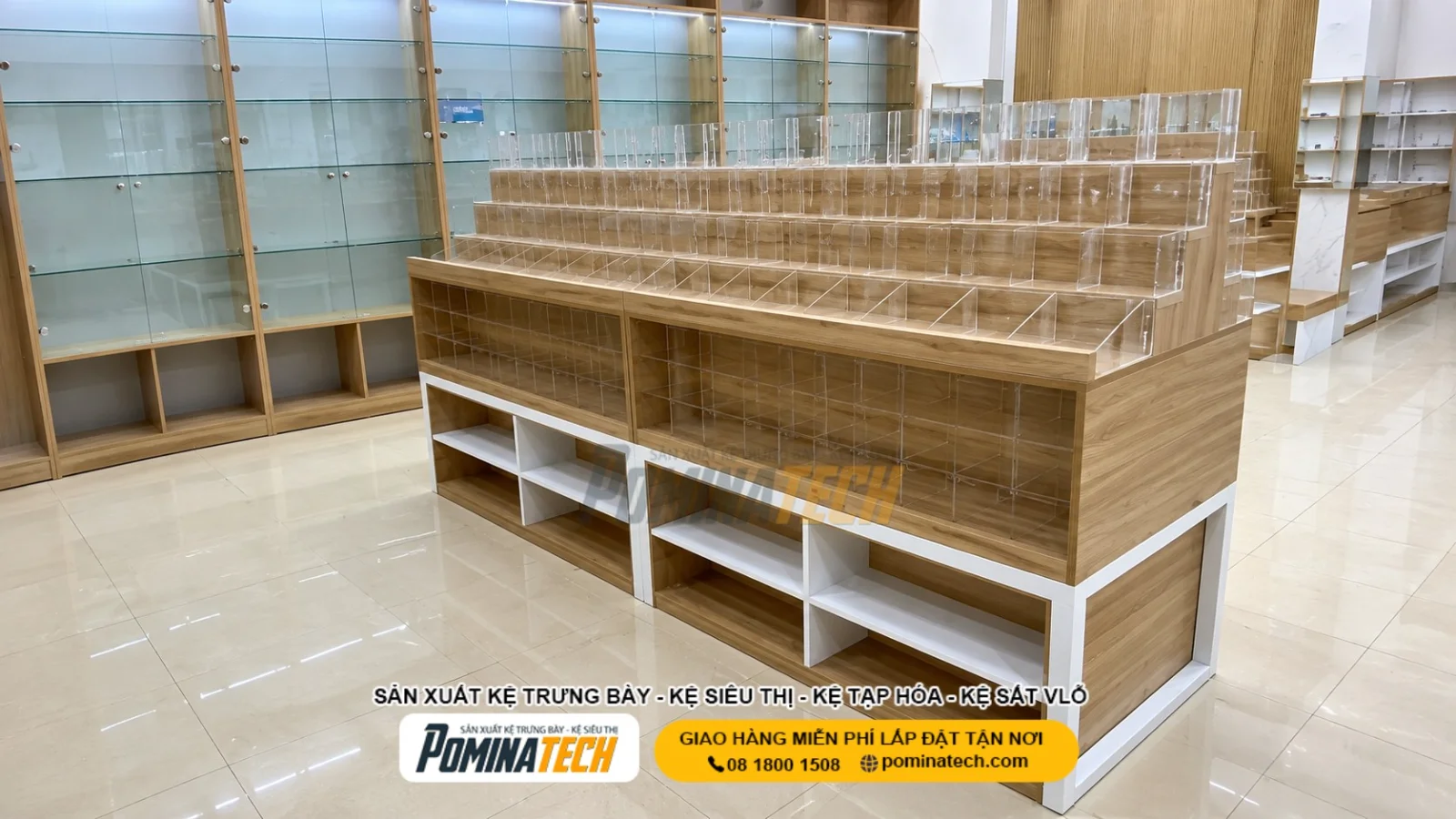 Kệ mica đựng bút nhiều tầng hiện đại