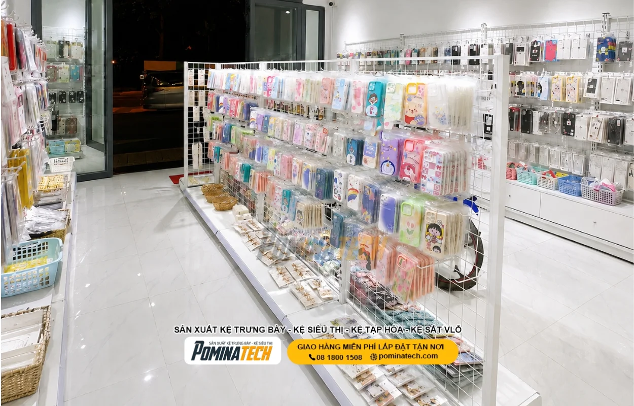 Kệ Móc Treo Lưng Lưới – Gọn Đẹp, Linh Hoạt Khi Trưng Bày