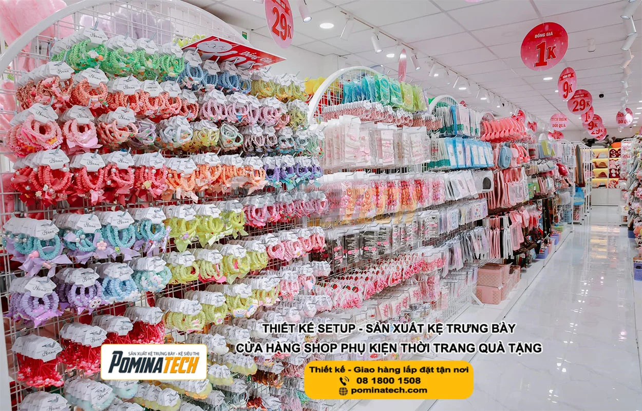Kệ Móc Treo Phụ Kiện Cho Shop Bán Lẻ