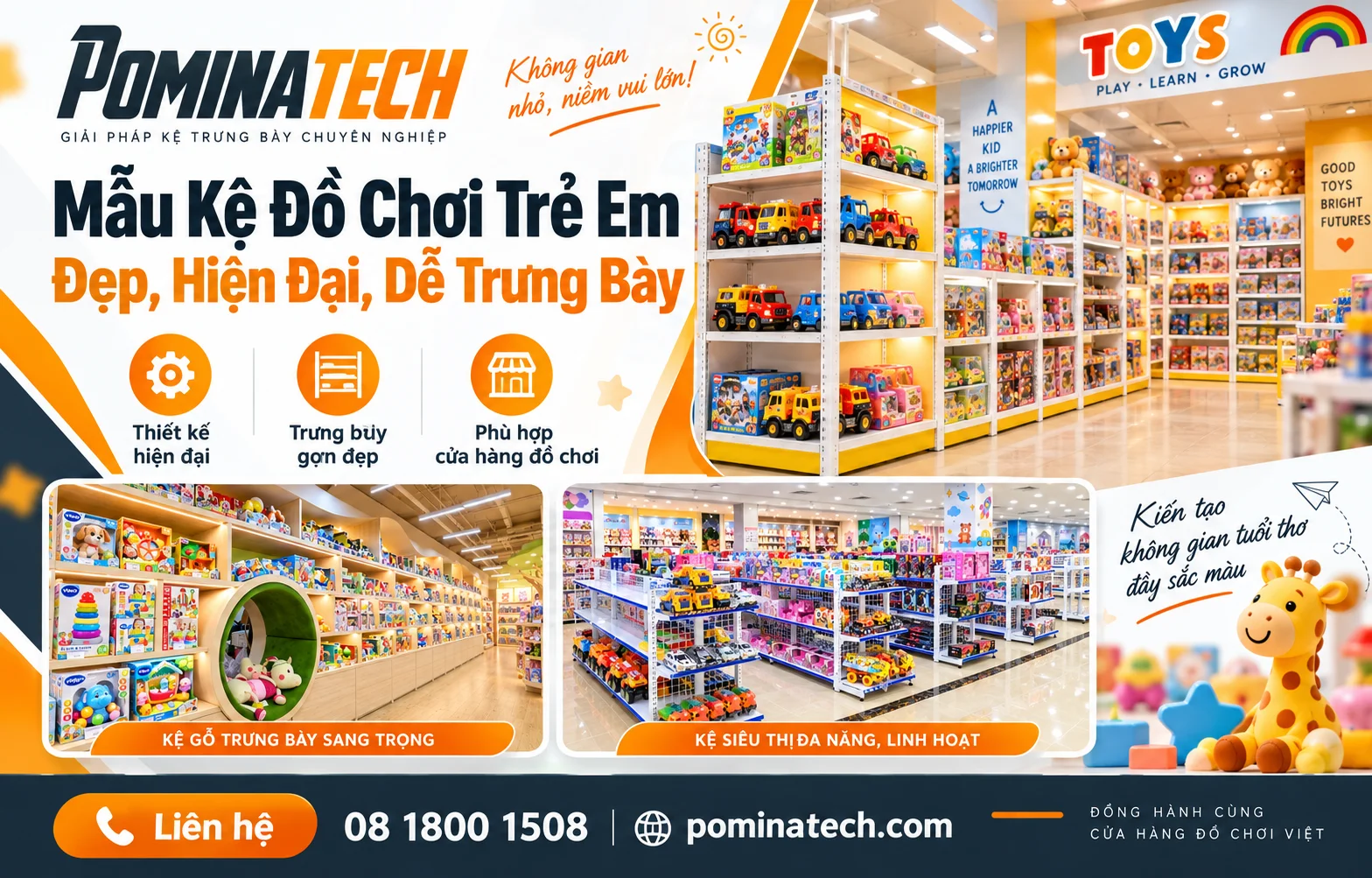 Kệ Đồ Chơi Trẻ Em Đẹp – Hiện Đại, Dễ Trưng Bày