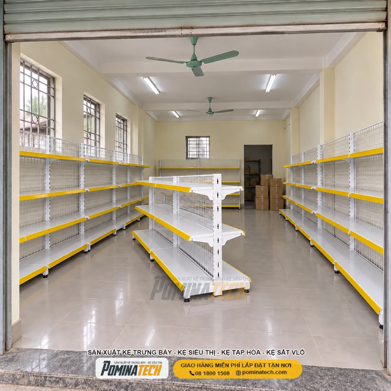 Kệ Đôi Lưng Lưới 3 Tầng – Tận Dụng Hai Mặt Để Trưng Bày Sản Phẩm
