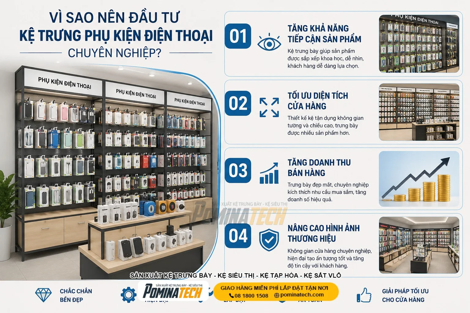 kệ phụ kiện công nghệ