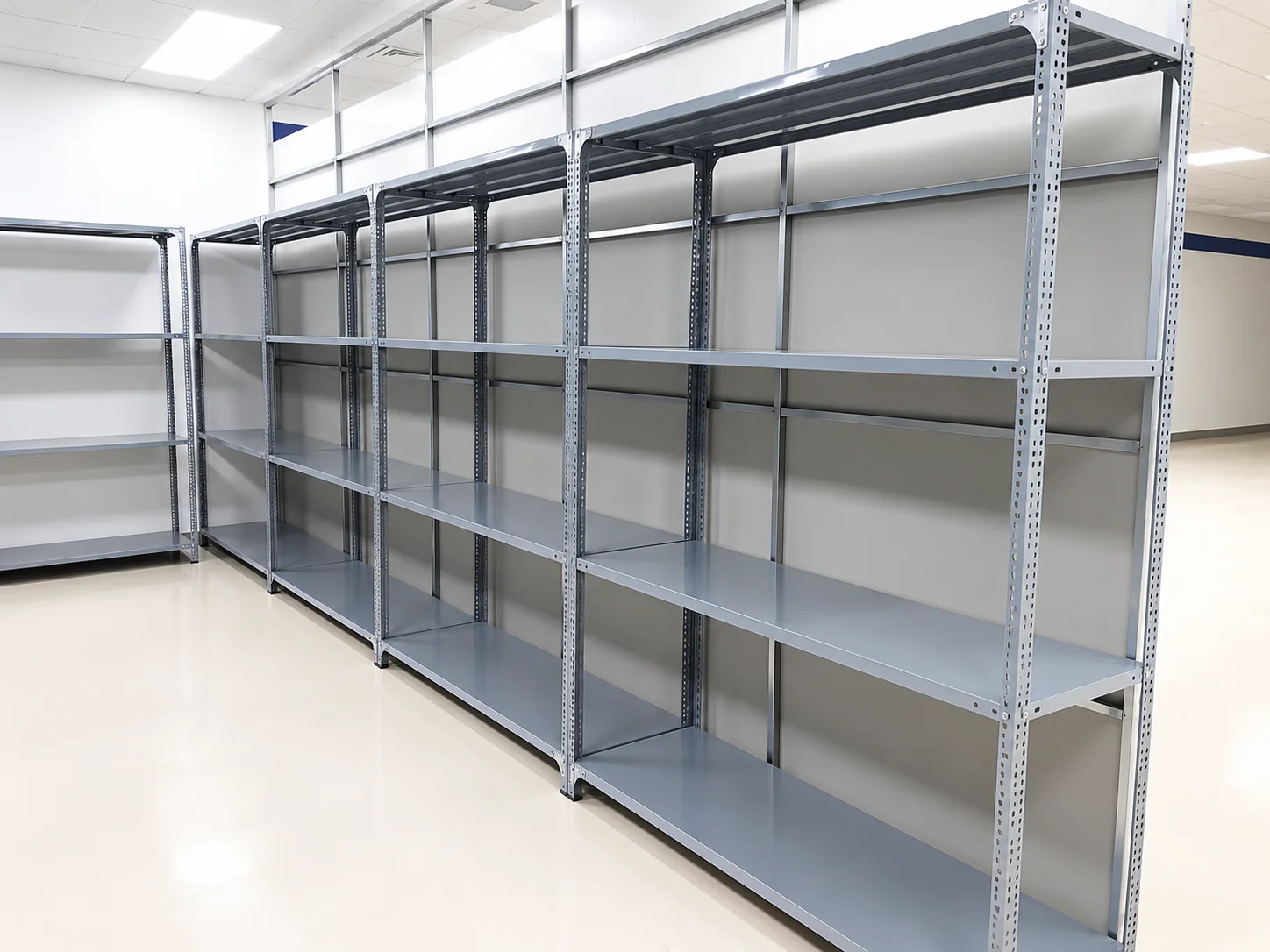 Kệ sắt V lỗ 5 tầng giúp tận dụng chiều cao không gian lưu trữ