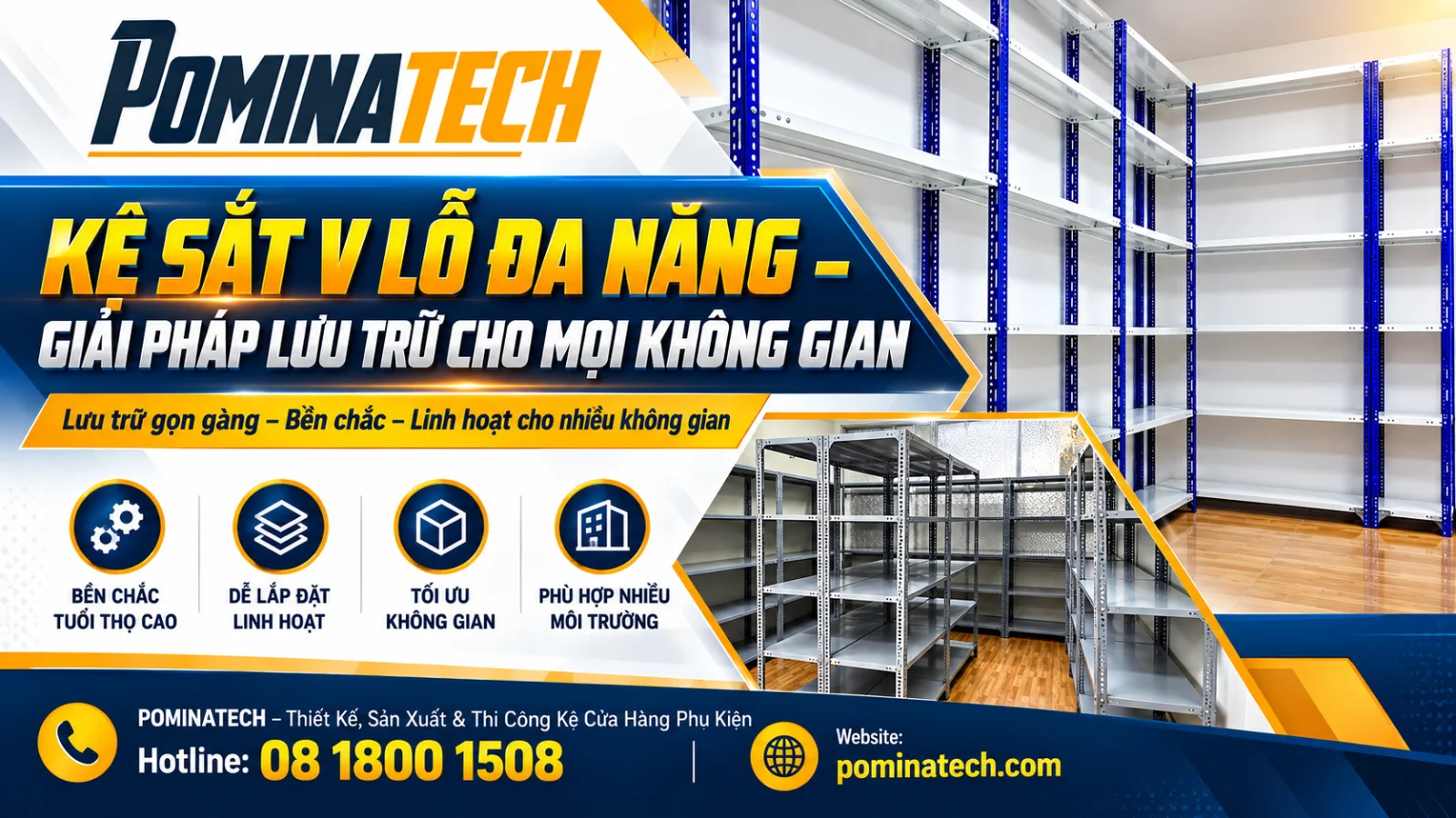 Kệ sắt V lỗ đa năng giải pháp lưu trữ tiện lợi cho mọi không gian