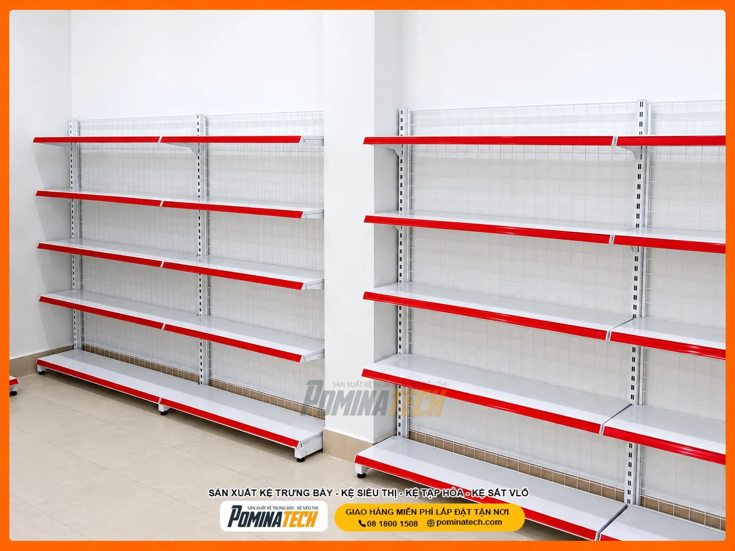 Kệ siêu thị 5 tầng Pominatech mang đến giải pháp trưng bày đẹp và chuyên nghiệp