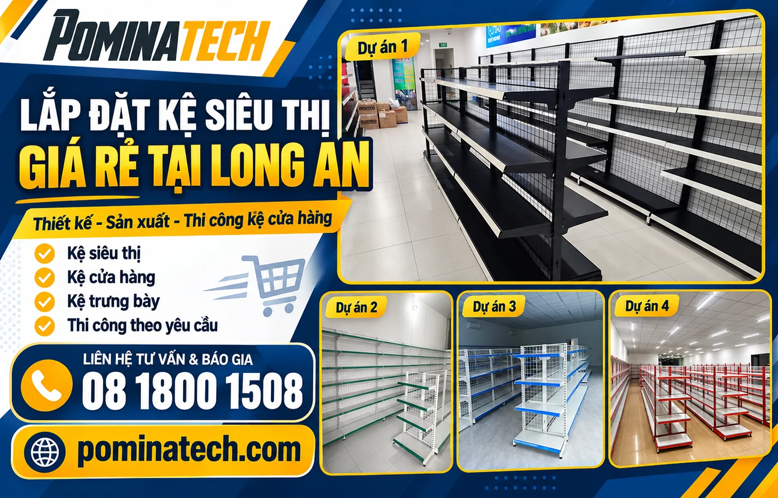 Kệ Siêu Thị Giá Rẻ Ở Long An – Báo Giá Mới Nhất 2026