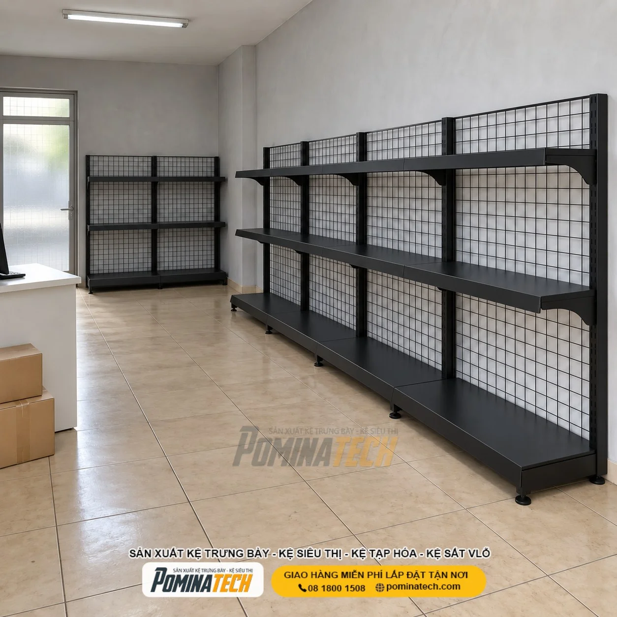 Kệ Siêu Thị Kệ Đôi Lưng Lưới 3 Tầng – Lựa Chọn Kích Thước Và Màu Sắc Phù Hợp