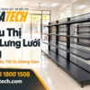Kệ Siêu Thị Kệ Đôi Lưng Lưới 4 Tầng – Lắp Đặt Linh Hoạt, Bố Trí Lối Đi Thông Thoáng