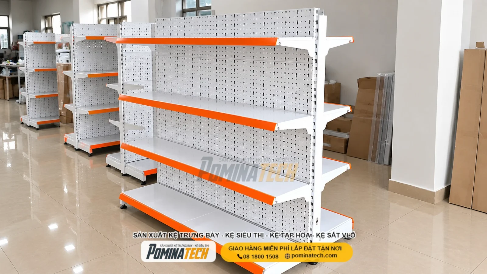 Kệ Siêu Thị Kệ Đôi Lưng Tôn Lỗ 4 Tầng – Lựa Chọn Hoàn Hảo Cho Cửa Hàng Bán Lẻ