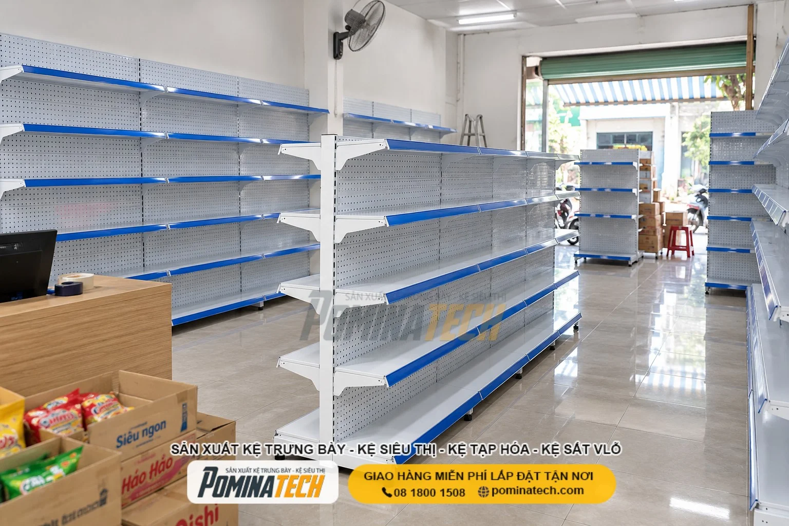 Kệ Siêu Thị Kệ Đôi Lưng Tôn Lỗ 5 Tầng – Sản Xuất Theo Yêu Cầu, Giá Cạnh Tranh