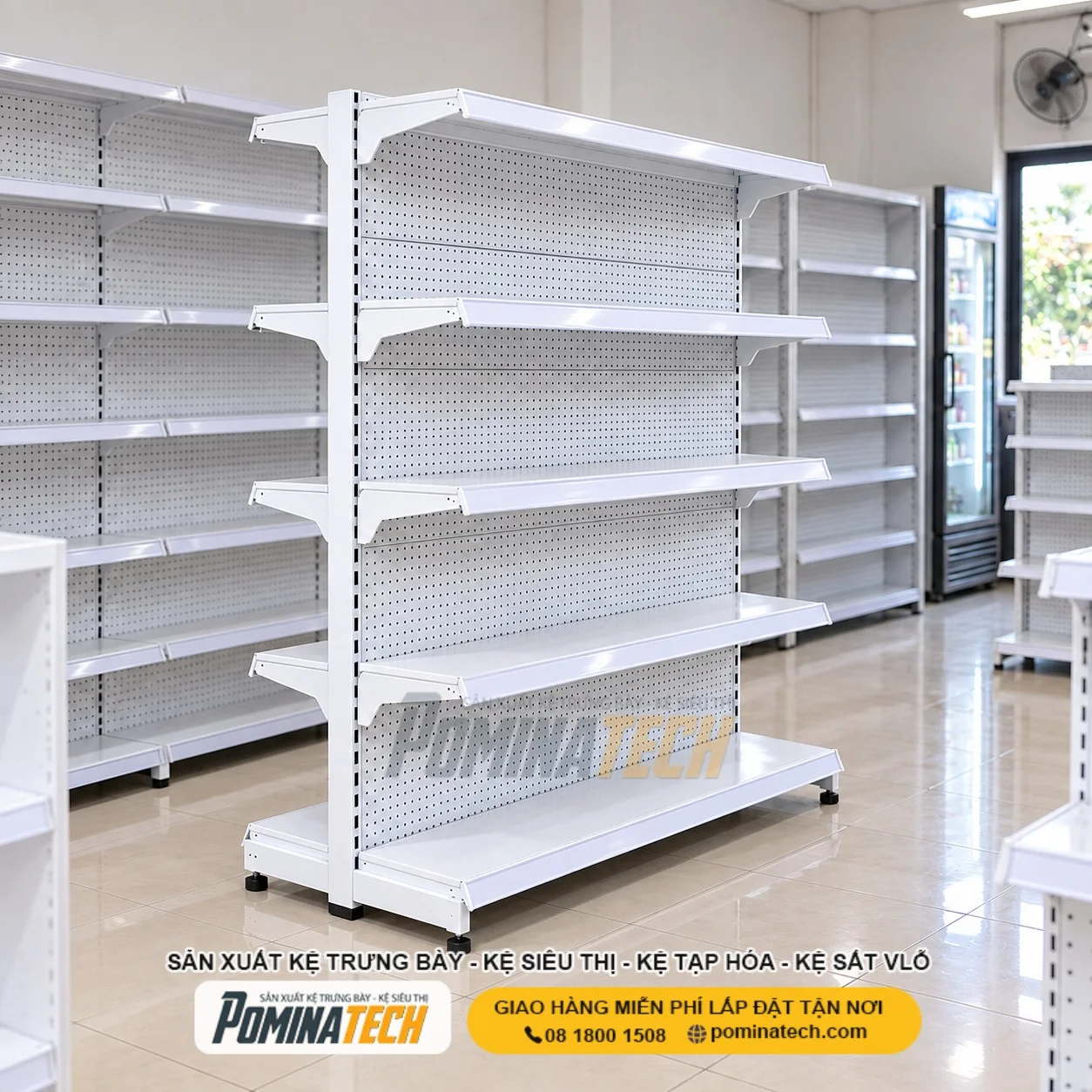 Kệ Siêu Thị Kệ Đôi Lưng Tôn Lỗ 5 Tầng – Tối Ưu Không Gian Bán Hàng