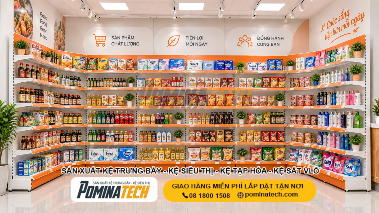 Kệ Siêu Thị Kệ Đơn Lưng Tôn Liền 6 Tầng – Đa Dạng Mẫu Mã, Giá Rẻ