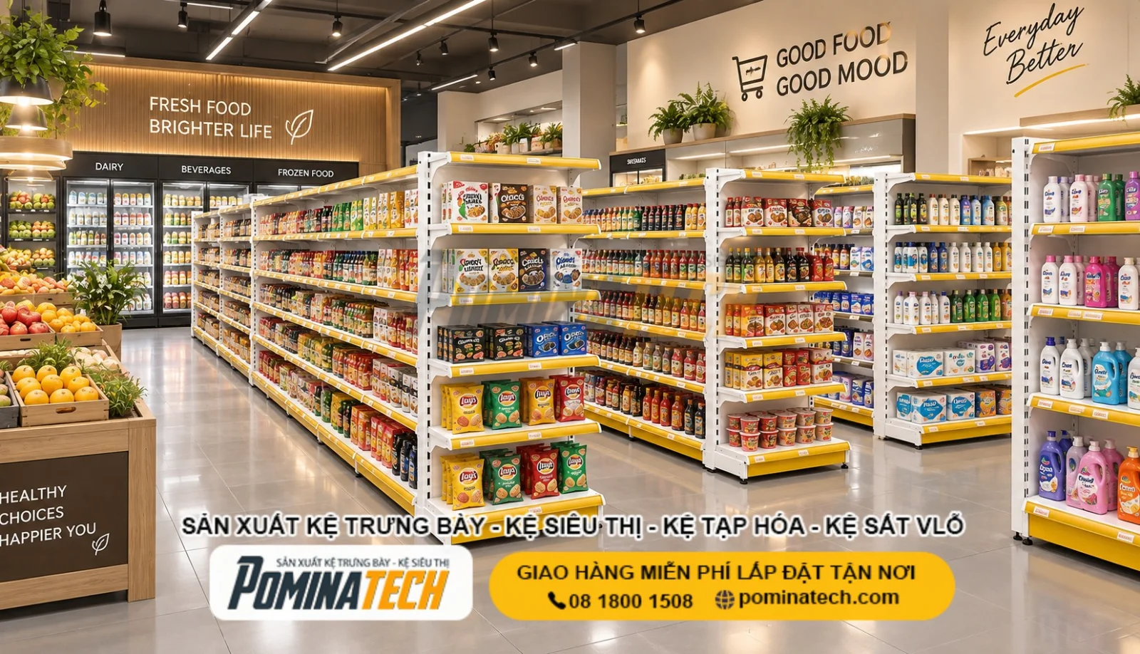 Kệ Siêu Thị Kệ Đơn Lưng Tôn Liền 6 Tầng – Đa Dạng Mẫu Mã, Giá Rẻ
