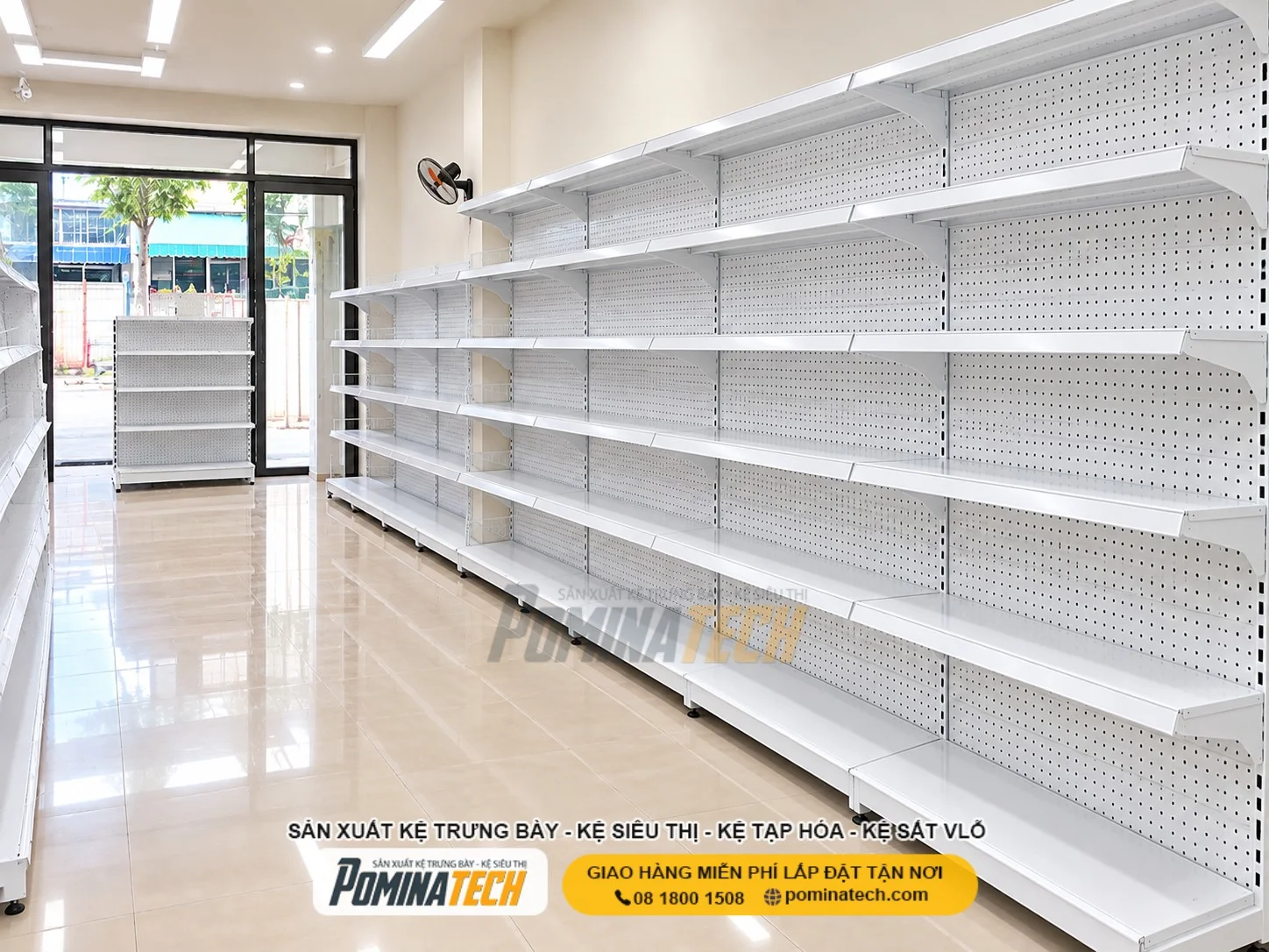 Kệ Siêu Thị Kệ Đơn Lưng Tôn Lỗ 6 Tầng – Giá Xưởng, Chất Lượng Cao