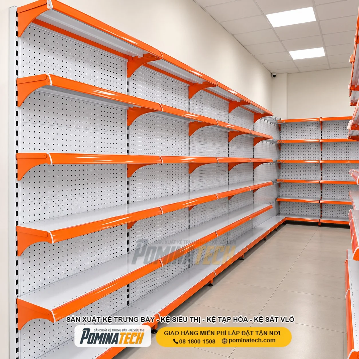 Kệ Siêu Thị Kệ Đơn Lưng Tôn Lỗ 6 Tầng – Giá Xưởng, Chất Lượng Cao