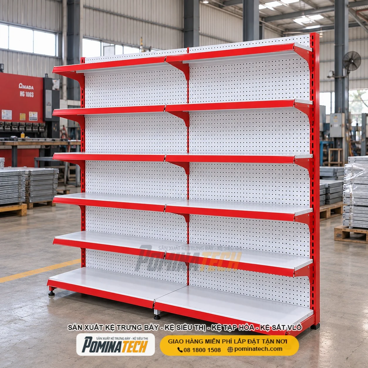 Kệ Siêu Thị Kệ Đơn Lưng Tôn Lỗ 6 Tầng – Giải Pháp Trưng Bày Hiệu Quả