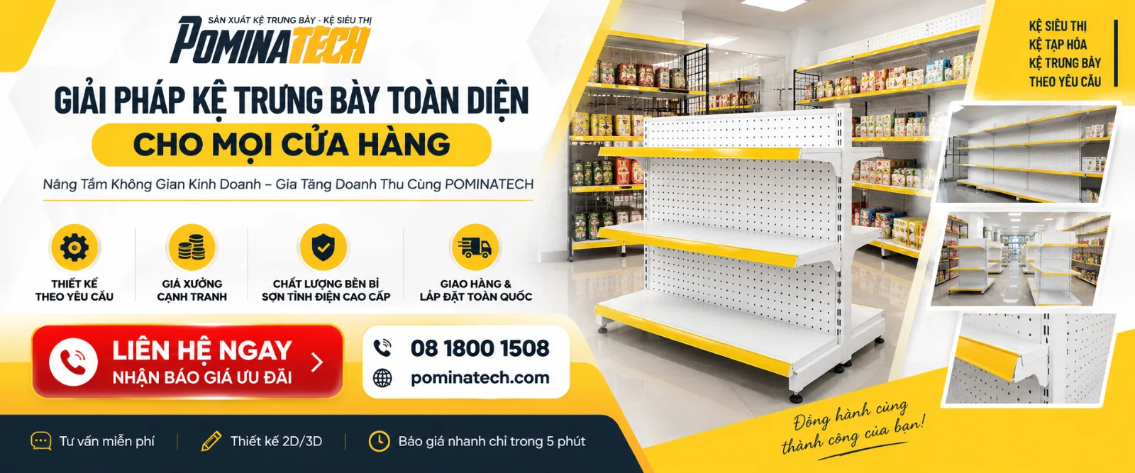 Kệ Siêu Thị Lưng Tôn Lỗ 3 Tầng - Kệ Siêu Thị Giá Rẻ, Bền Đẹp, Chắc Chắn Cho Cửa Hàng