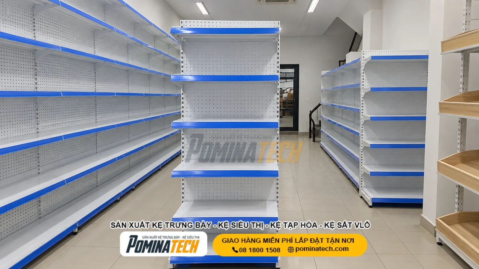 Kệ Siêu Thị Lưng Tôn Lỗ 6 Tầng Giá Rẻ - Bền Đẹp, Chắc Chắn, Giá Tận Xưởng