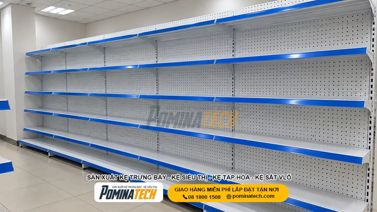 Kệ Siêu Thị Lưng Tôn Lỗ 6 Tầng Giá Rẻ - Giải Pháp Trưng Bày Hiệu Quả