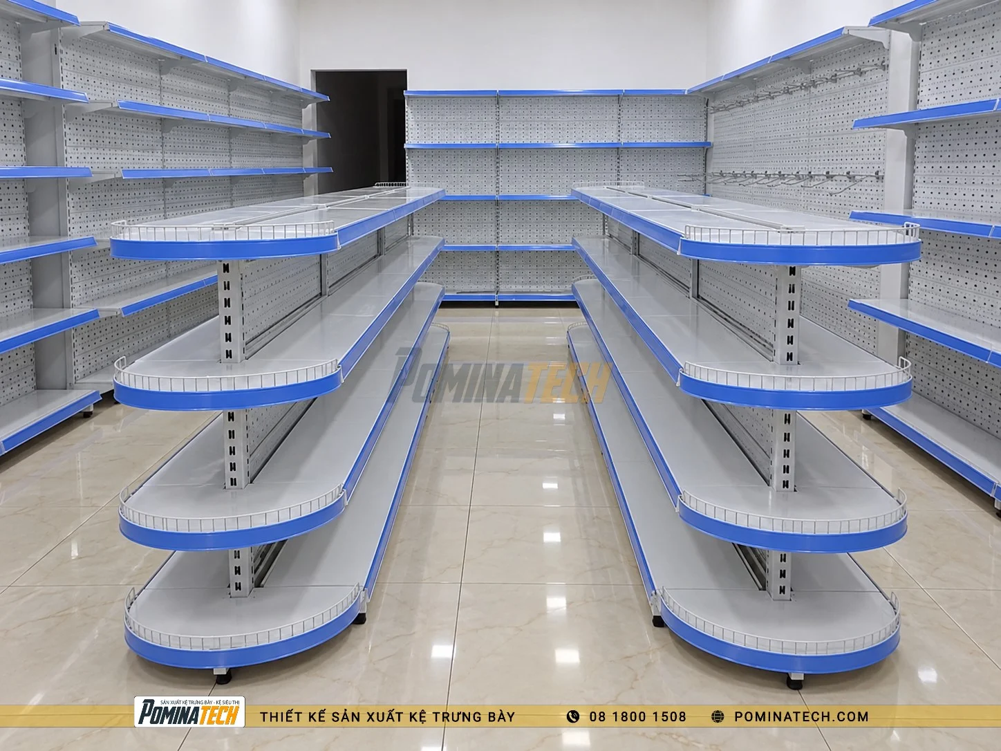 Kệ Siêu Thị Mini Cho Cửa Hàng Nhỏ – Đẹp, Bền, Dễ Bố Trí