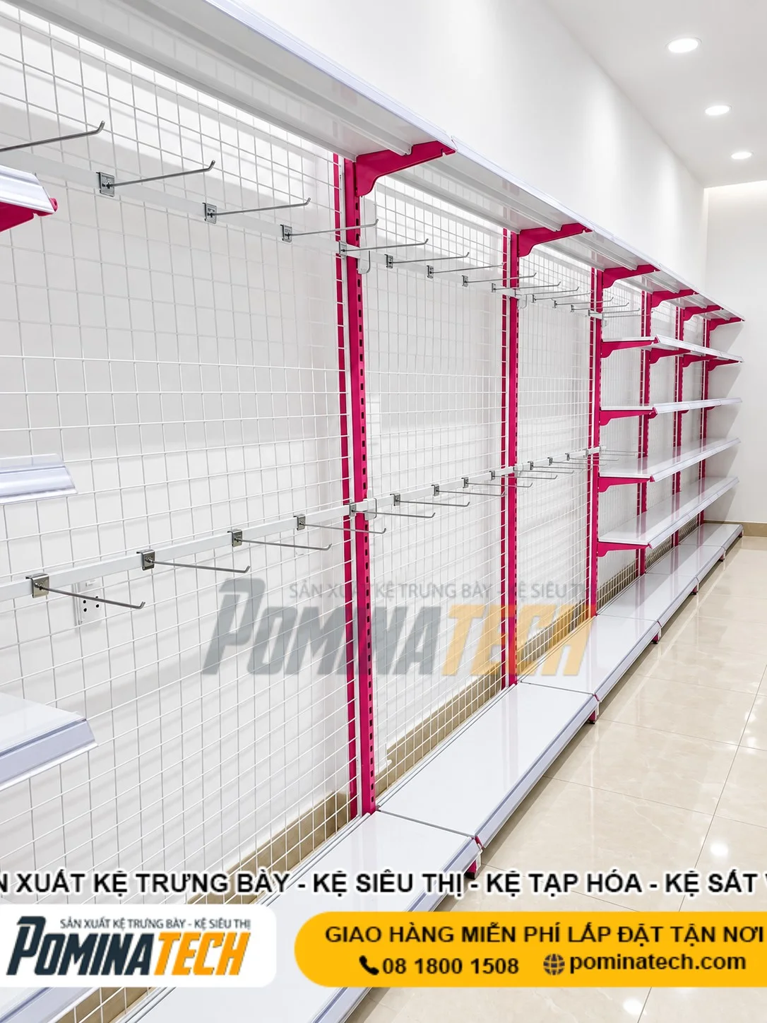 Kệ siêu thị móc treo trưng bày sản phẩm tiện lợi