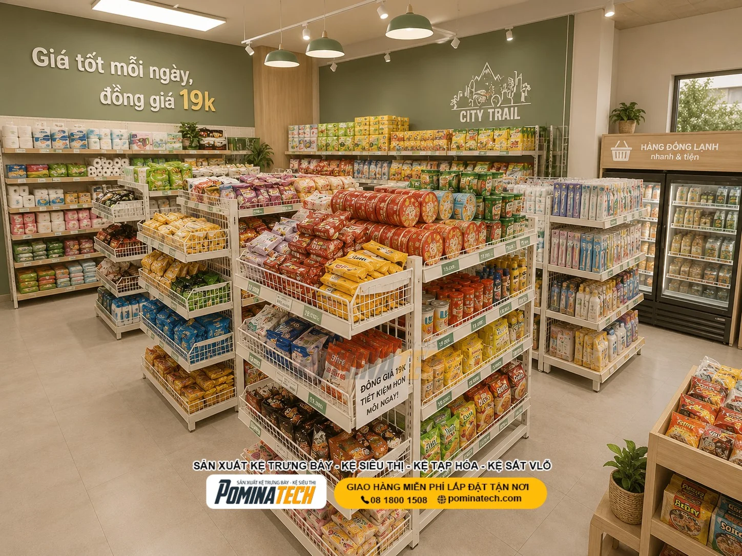 Kệ Siêu Thị Đồng Giá Giá Tốt Cho Cửa Hàng 10K, 20K, 30K