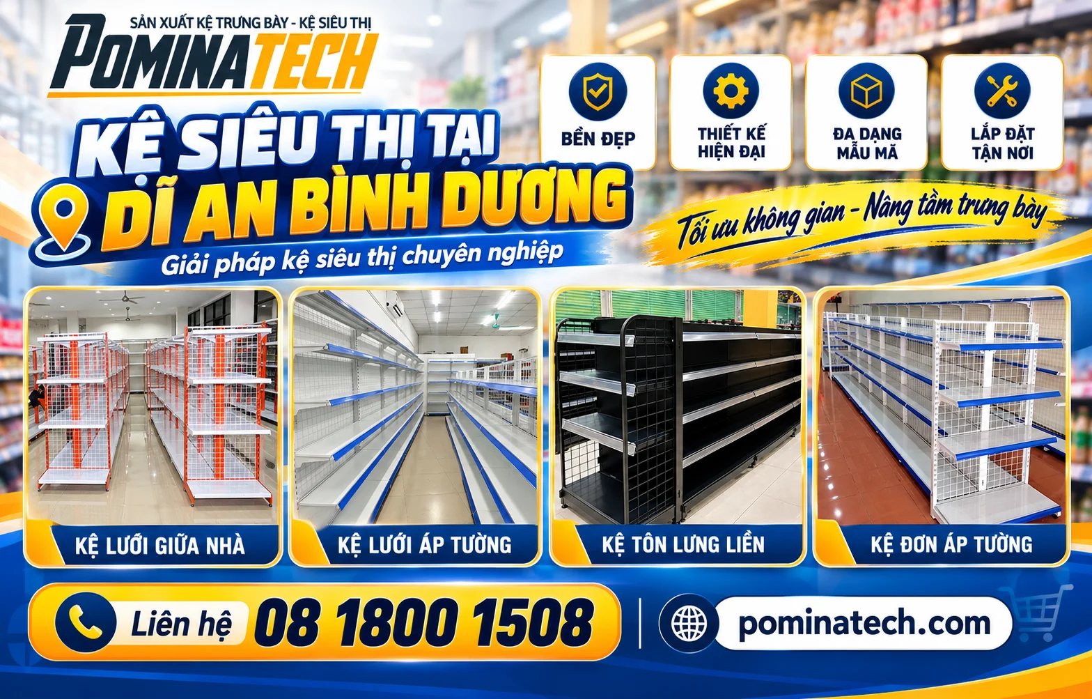 Kệ Siêu Thị Tại Dĩ An Bình Dương Giá Tốt