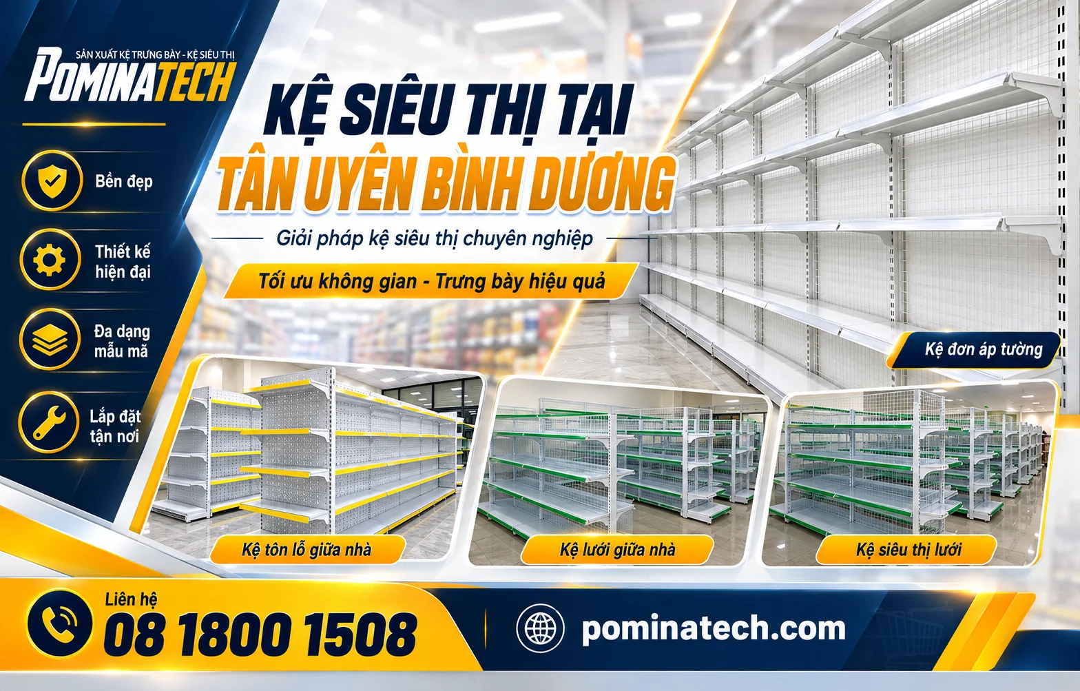Kệ Siêu Thị Tại Tân Uyên Bình Dương Giá Tốt
