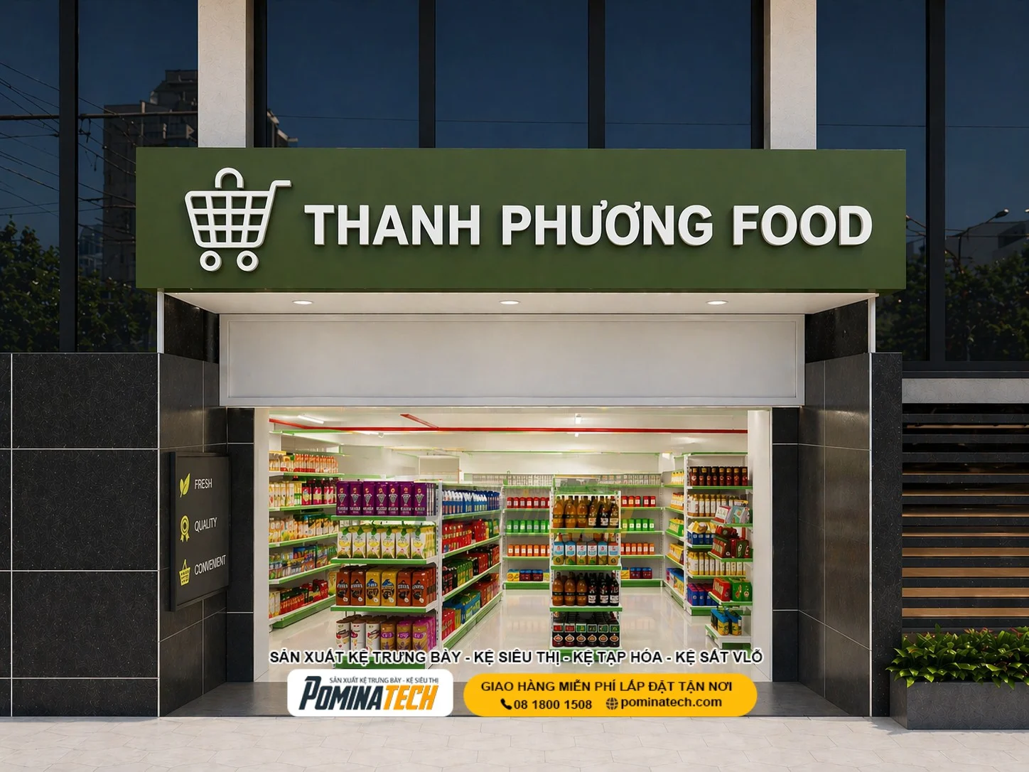 Kệ Siêu Thị Tôn Đục Lỗ Cho Cửa Hàng Tiện Lợi Chuyên Nghiệp