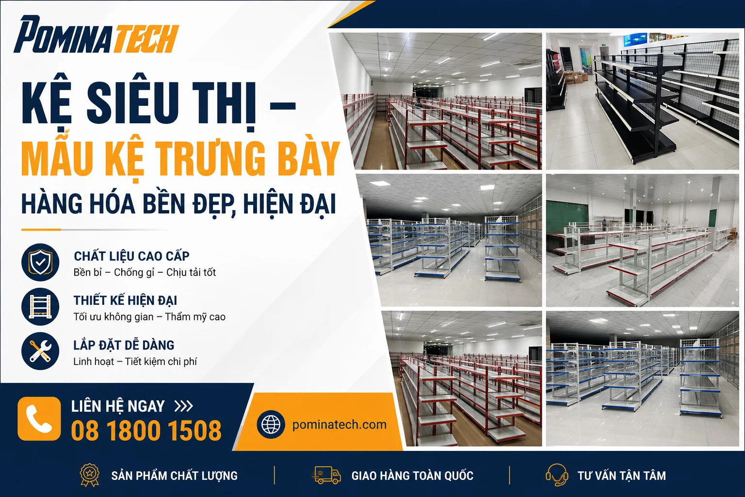 Kệ Siêu Thị – Top Mẫu Kệ Trưng Bày Hàng Hóa Bền Đẹp, Hiện Đại