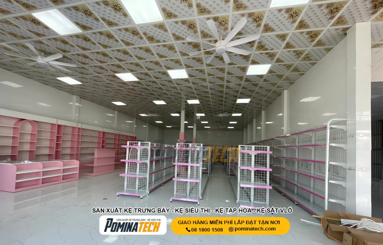 Kệ Tạp Hóa Giá Rẻ – Mẫu Kệ Trưng Bày Hàng Hóa Bền Đẹp