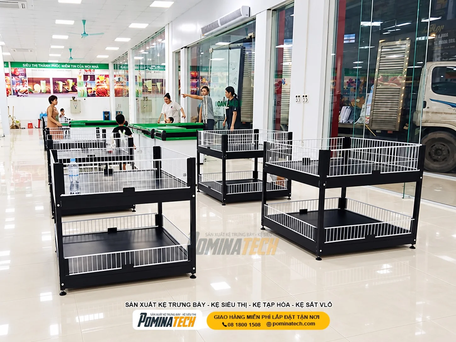 Kệ tròn hay kệ vuông giúp tăng hiệu quả trưng bày sản phẩm bán lẻ