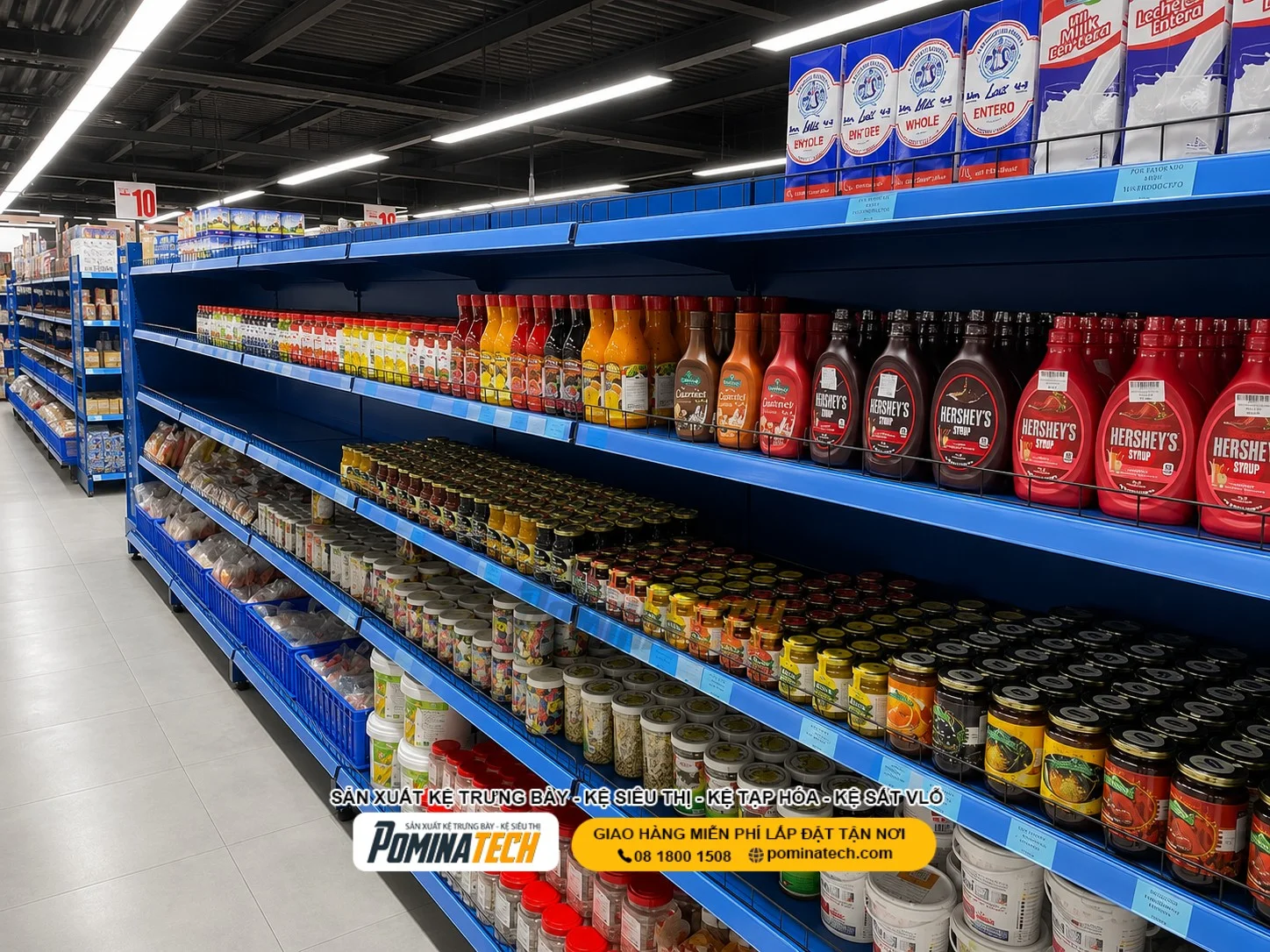 Kệ Trưng Bày Gia Vị Đa Tầng Giúp Tối Ưu Diện Tích Trưng Bày