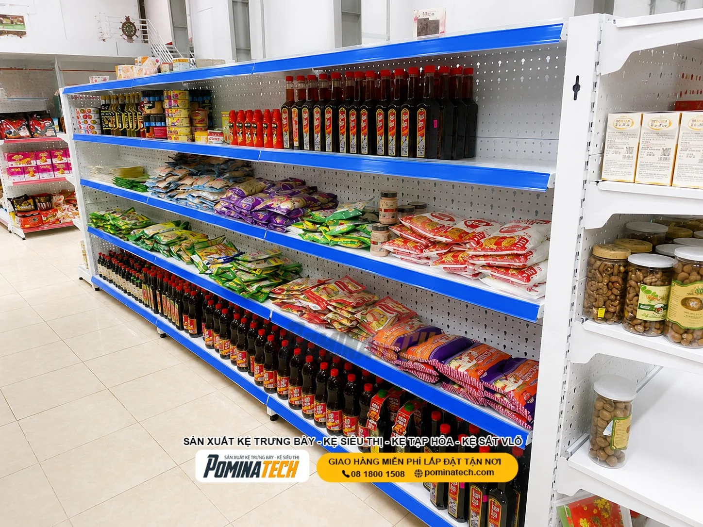 Kệ Trưng Bày Gia Vị Đẹp Cho Siêu Thị Mini, Tạp Hóa Và Cửa Hàng Thực Phẩm