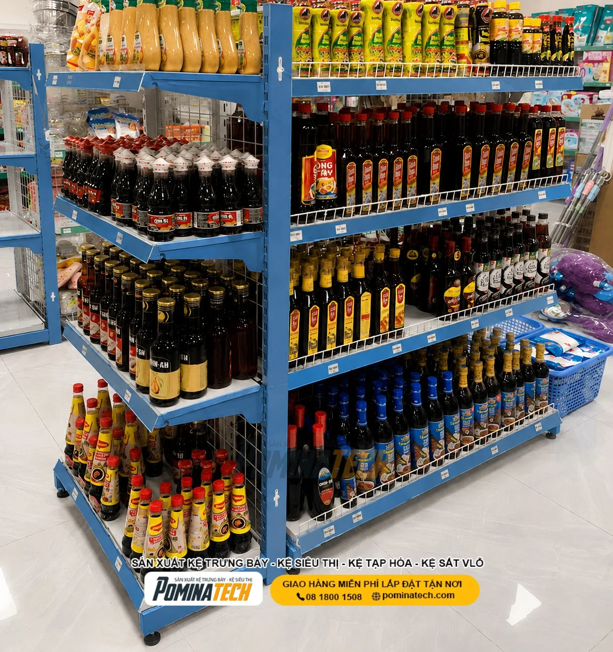 Kệ Trưng Bày Gia Vị – Giải Pháp Kệ Siêu Thị Hiệu Quả Cho Ngành Thực Phẩm Và Bán Lẻ.
