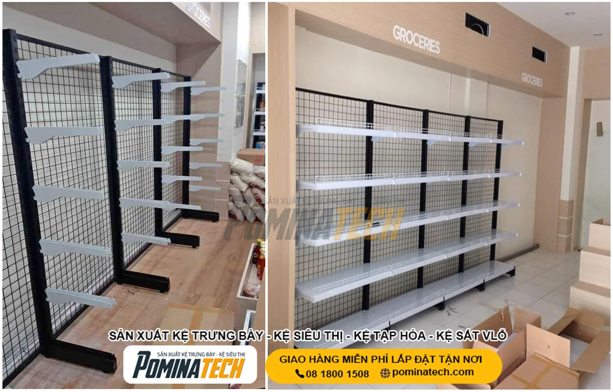 Kệ trưng bày hàng hóa chất lượng cao cho siêu thị mini và tạp hóa