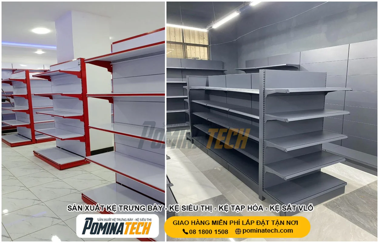 Kệ trưng bày hàng hóa chuyên dụng cho siêu thị, tạp hóa, cửa hàng tiện lợi