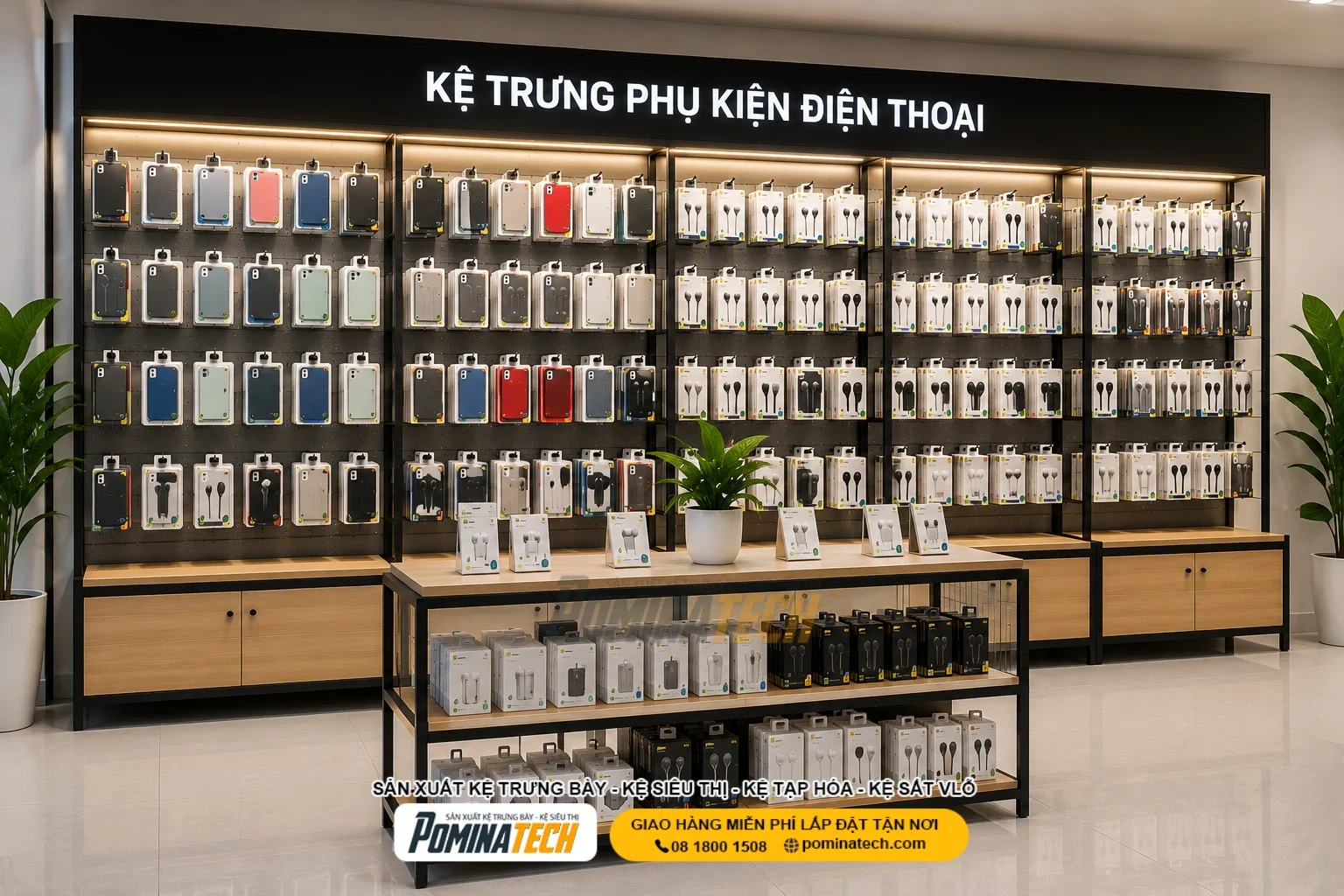 kệ trưng bày điện thoại