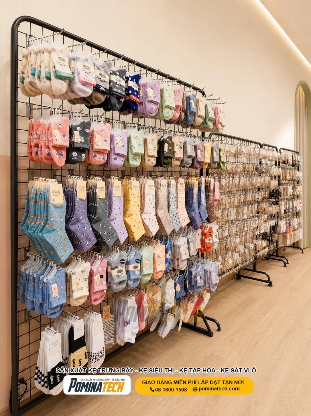 Kệ Trưng Bày Kẹp Tóc MDF Cao Cấp Cho Shop Phụ Kiện Hiện Đại