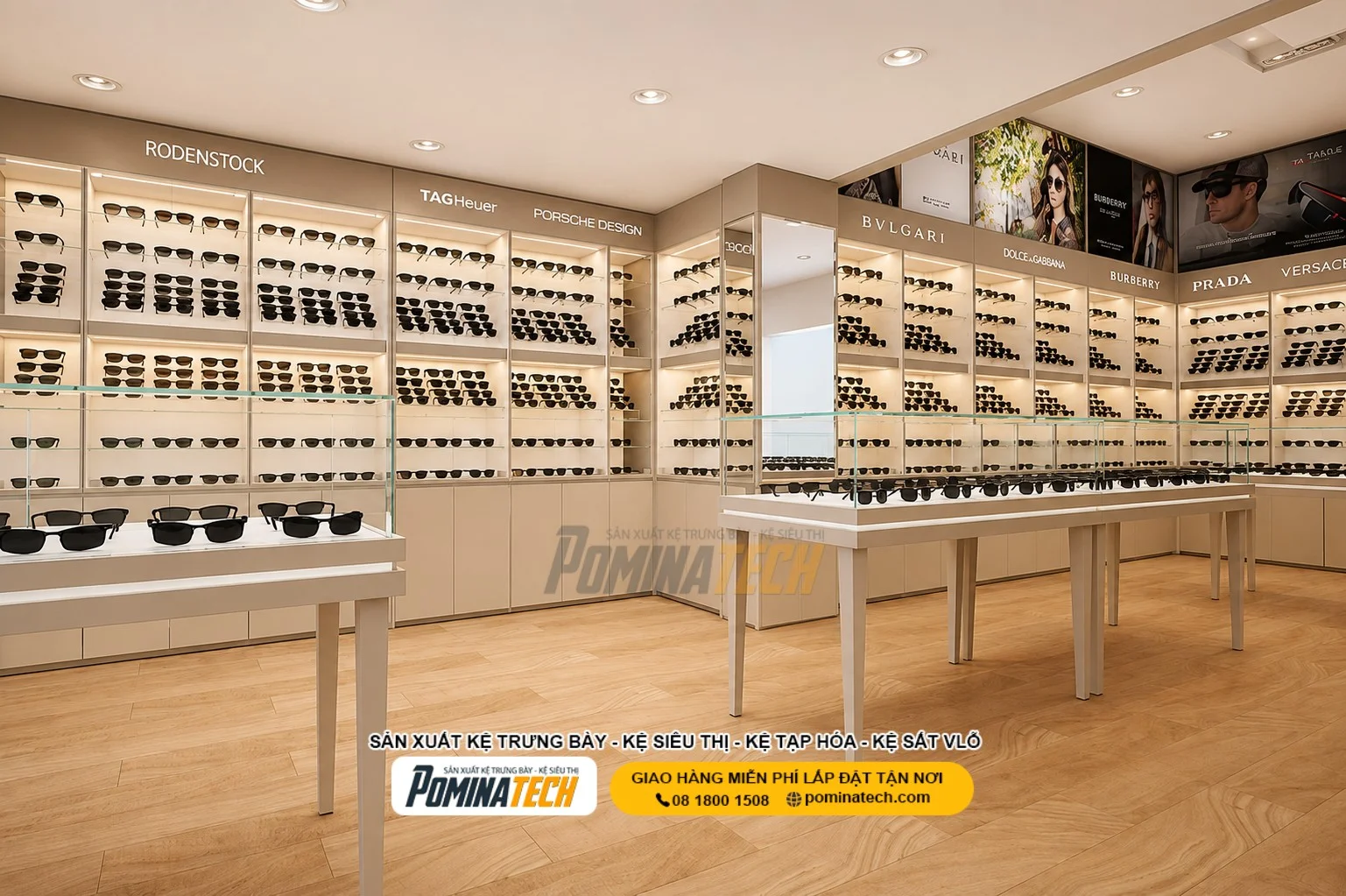 Kệ Trưng Bày Mắt Kính – Giải Pháp Trưng Bày Đẳng Cấp Cho Shop Kính